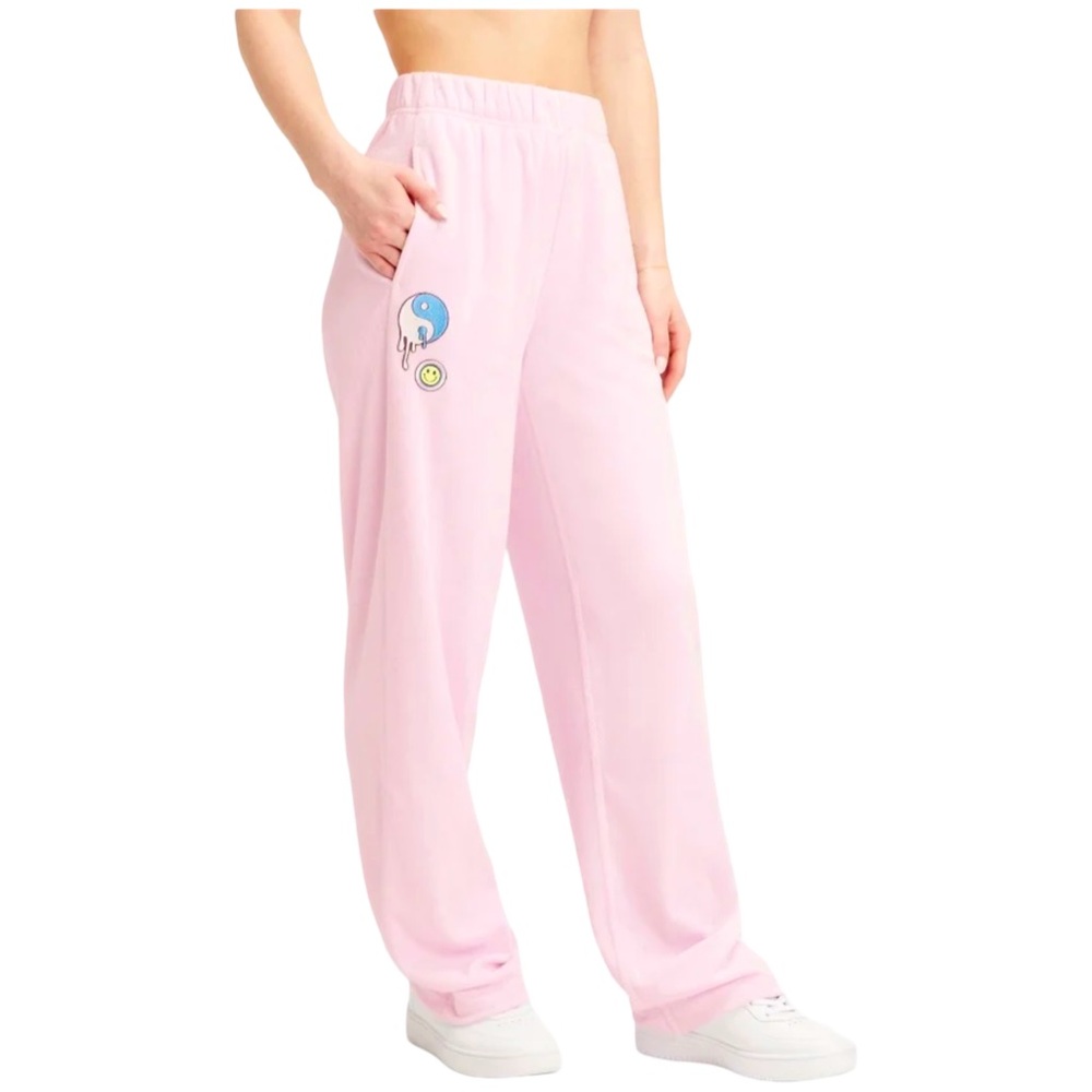 Fabletics Towel Terry Wide Leg Sweatpants Beach Resortwear Elastic Waistband NWT